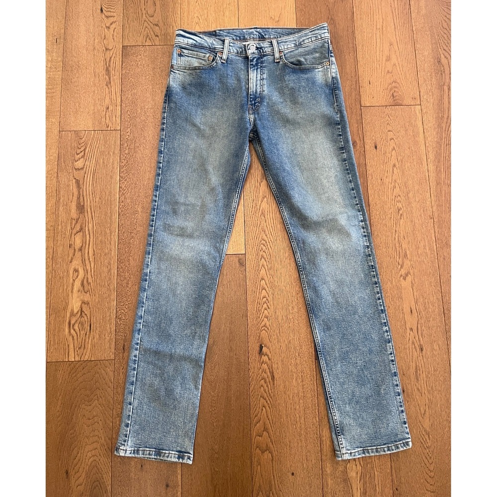 Levis 511 Slim Fit Jeans Mens 34x34 Light Wash Blue Excelent Stretch Denim Pants
